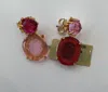 Hazel Smyth Women's Small Kleck Intaglio Earrings In Pink Corundum Cab & Rubelite