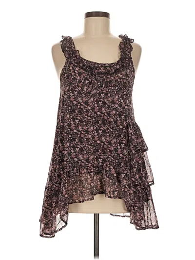 Pre-owned Hazel Tank Top Brown Strapless Neckline Tops