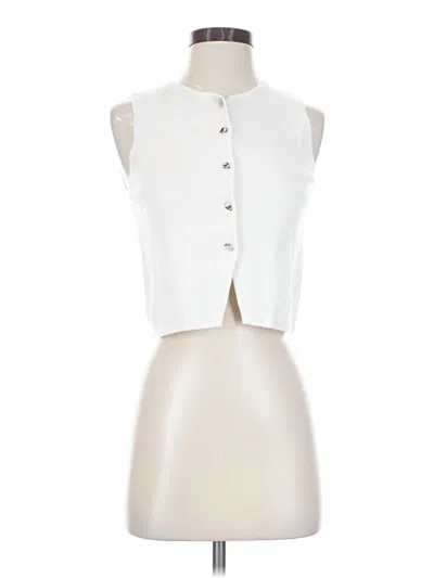 Pre-owned Hazel Tank Top Ivory Halter Neckline Tops