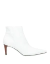 Hazy Woman Ankle Boots White Size 8.5 Soft Leather In White