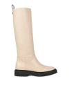 Hazy Woman Boot Beige Size 8 Leather In Pink
