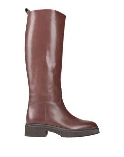 Hazy Woman Boot Cocoa Size 6 Calfskin In Brown