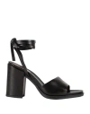 Hazy Woman Sandals Black Size 9 Leather