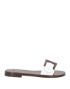 Hazy Woman Sandals White Size 10 Soft Leather
