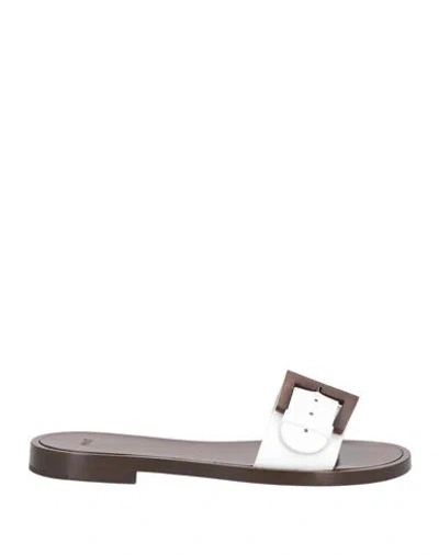 Hazy Woman Sandals White Size 10 Soft Leather