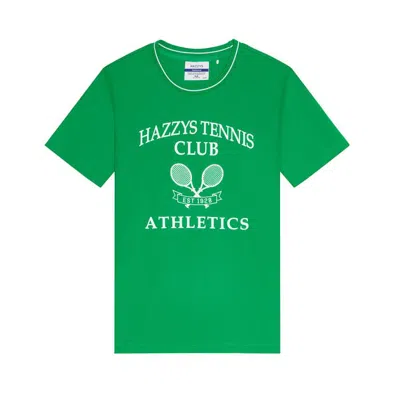 Hazzys 短袖t恤女士夏季白色运动圆领体恤 In Green