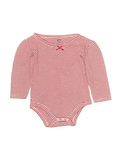 Pre-owned Hb Babies' 3/4 Sleeve Top Red Crew Neck Tops