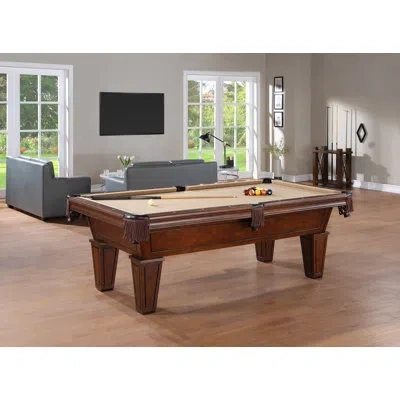 Hb Home Baxter Pool Table With Box Leg Design-includes Professional Install ($1,000+ Value) In Khaki