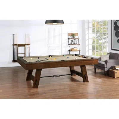 Hb Home Telluride 8' Slate Pool Table With Professional Installation Included In Khaki