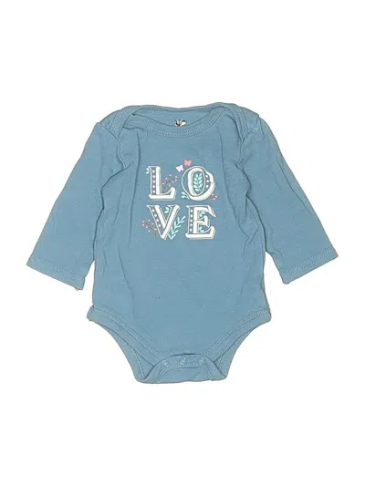 Pre-owned Hb Babies' Long Sleeve Onesie In Blue