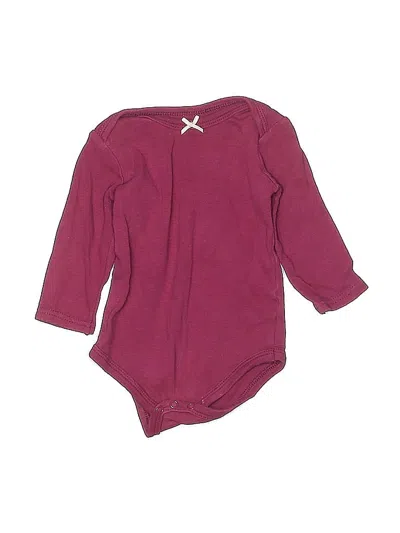 Pre-owned Hb Babies' Long Sleeve Onesie In Burgundy