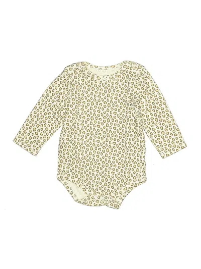Pre-owned Hb Babies' Long Sleeve Onesie In Gold