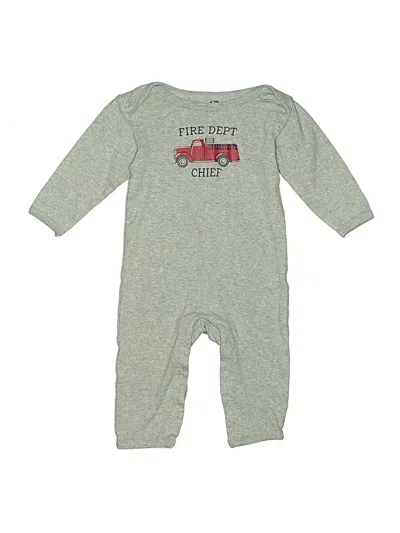 Pre-owned Hb Babies' Long Sleeve Onesie In Gray