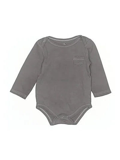 Pre-owned Hb Kids' Long Sleeve Onesie In Gray
