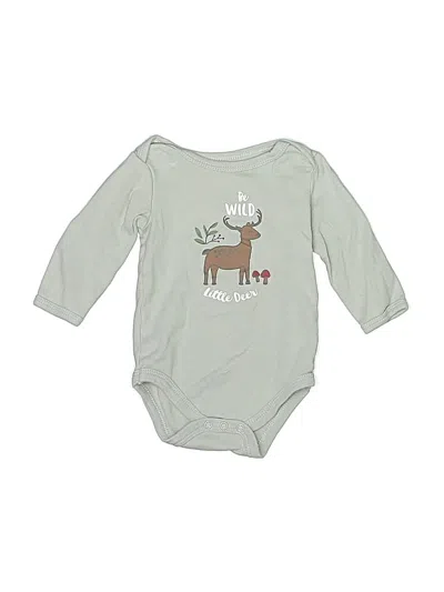 Pre-owned Hb Babies' Long Sleeve Onesie In Gray