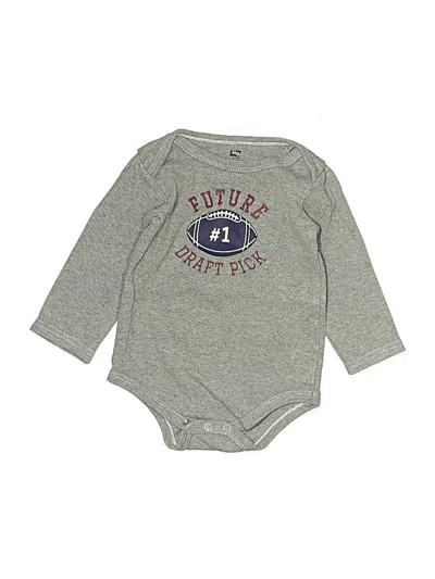 Pre-owned Hb Babies' Long Sleeve Onesie In Gray