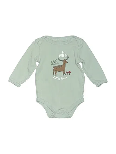 Pre-owned Hb Babies' Long Sleeve Onesie In Green