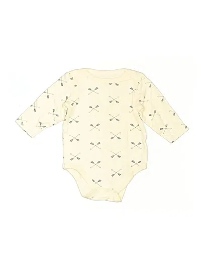 Pre-owned Hb Babies' Long Sleeve Onesie In Ivory