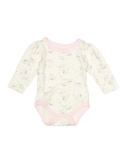 Pre-owned Hb Babies' Long Sleeve Onesie In Ivory