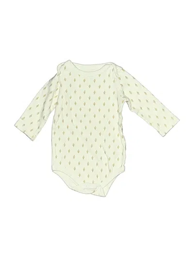 Pre-owned Hb Babies' Long Sleeve Onesie In Ivory