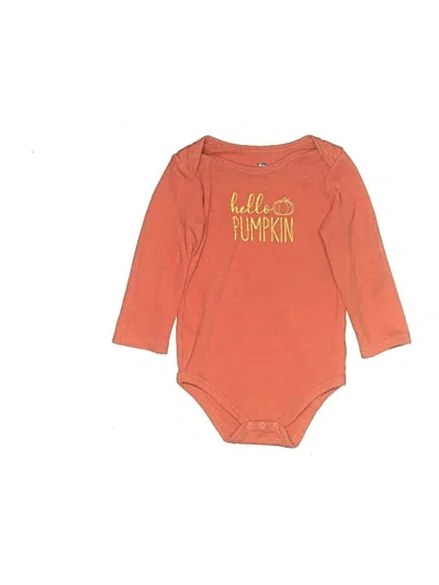 Pre-owned Hb Kids' Long Sleeve Onesie In Orange