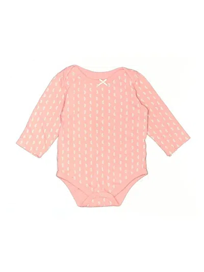 Pre-owned Hb Kids' Long Sleeve Onesie In Pink