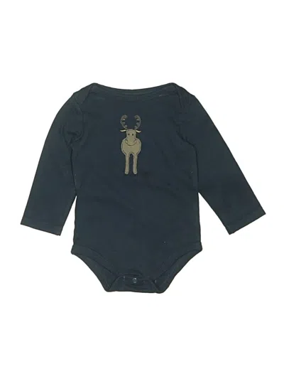 Pre-owned Hb Kids' Long Sleeve Onesie In Teal