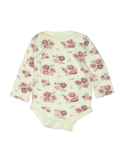 Pre-owned Hb Babies' Long Sleeve Onesie In White
