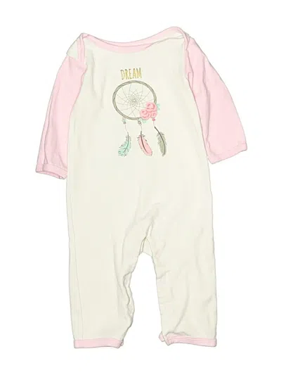 Pre-owned Hb Kids' Long Sleeve Onesie In White