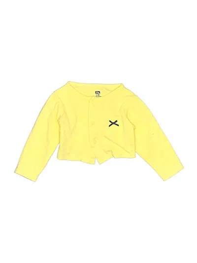 Pre-owned Hb Babies' Long Sleeve Top Yellow Crew Neck Tops
