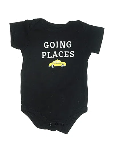 Pre-owned Hb Babies' Short Sleeve Onesie In Black