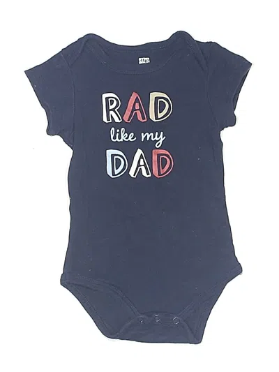 Pre-owned Hb Babies' Short Sleeve Onesie In Blue