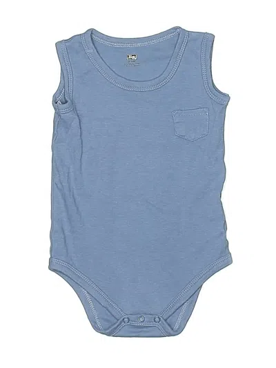 Pre-owned Hb Babies' Short Sleeve Onesie In Blue
