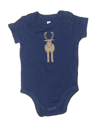 Pre-owned Hb Babies' Short Sleeve Onesie In Blue
