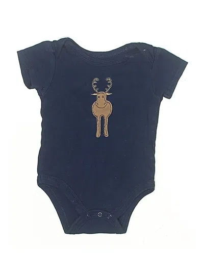 Pre-owned Hb Babies' Short Sleeve Onesie In Blue