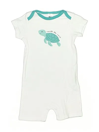 Pre-owned Hb Babies' Short Sleeve Onesie In Blue