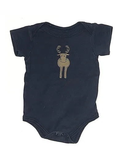Pre-owned Hb Babies' Short Sleeve Onesie In Blue