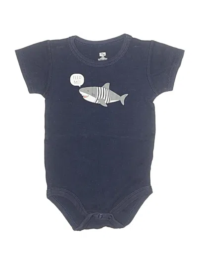 Pre-owned Hb Kids' Short Sleeve Onesie In Blue