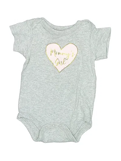 Pre-owned Hb Babies' Short Sleeve Onesie In Gray