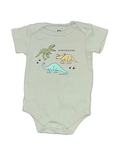 Pre-owned Hb Babies' Short Sleeve Onesie In Green