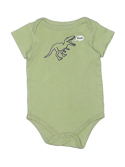 Pre-owned Hb Babies' Short Sleeve Onesie In Green
