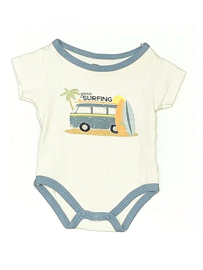 Pre-owned Hb Babies' Short Sleeve Onesie In Ivory