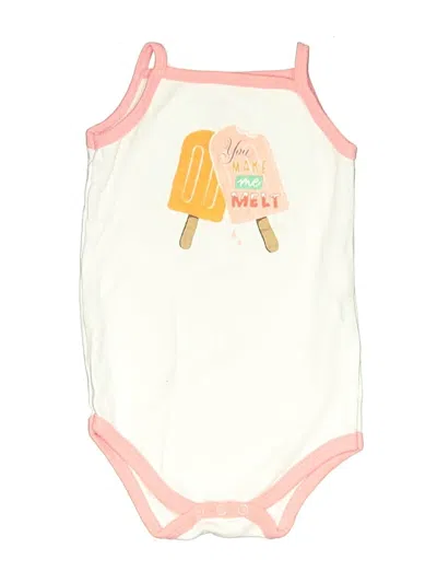 Pre-owned Hb Babies' Short Sleeve Onesie In Ivory