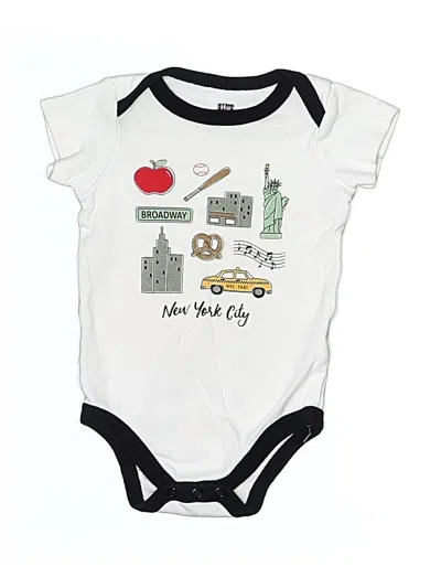 Pre-owned Hb Babies' Short Sleeve Onesie In Ivory