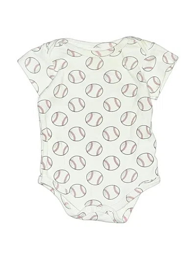 Pre-owned Hb Babies' Short Sleeve Onesie In Ivory