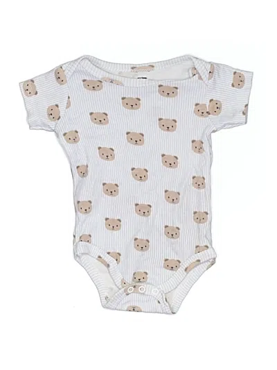Pre-owned Hb Babies' Short Sleeve Onesie In Ivory