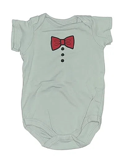 Pre-owned Hb Babies' Short Sleeve Onesie In Teal