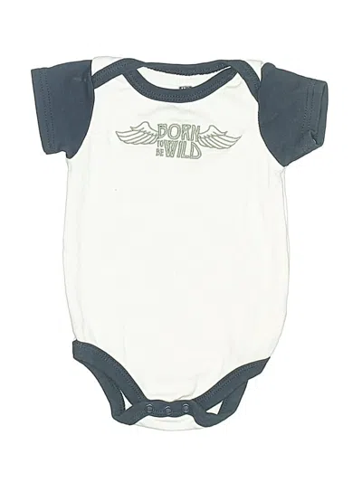 Pre-owned Hb Babies' Short Sleeve Onesie In White