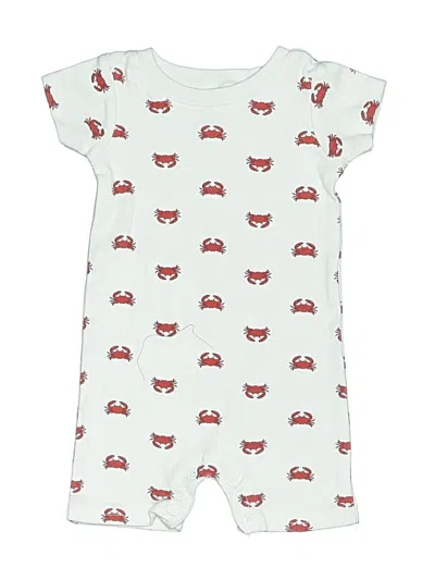 Pre-owned Hb Babies' Short Sleeve Onesie In White