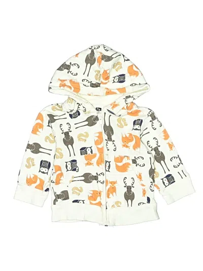 Pre-owned Hb Babies' Zip Up Hoodie In White